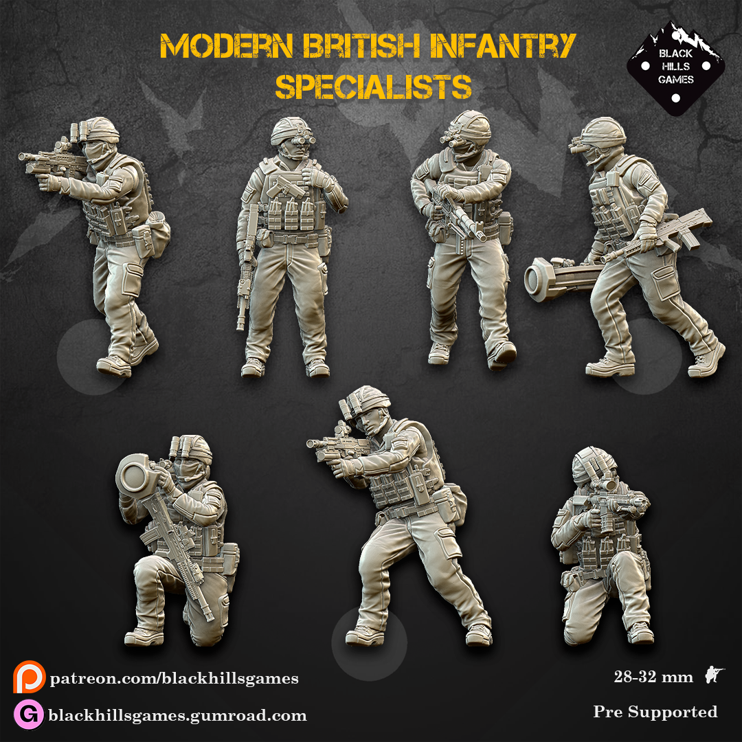 Black Hills Games - Modern British Infantry Specialists (Full Set)
